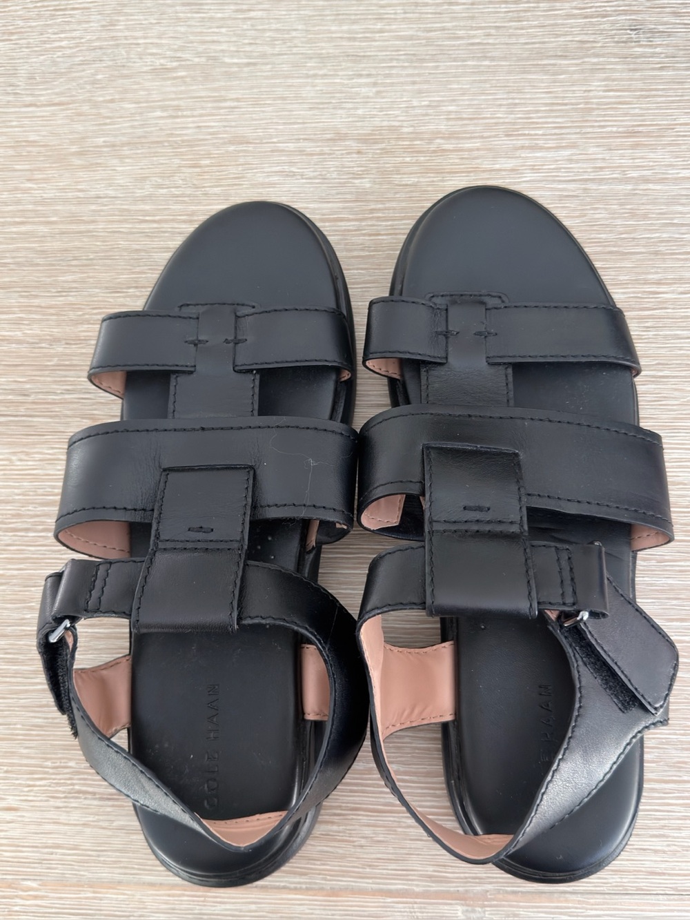Cole Haan Black Leather Gladiator Sandals Size 9